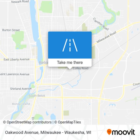 Mapa de Oakwood Avenue