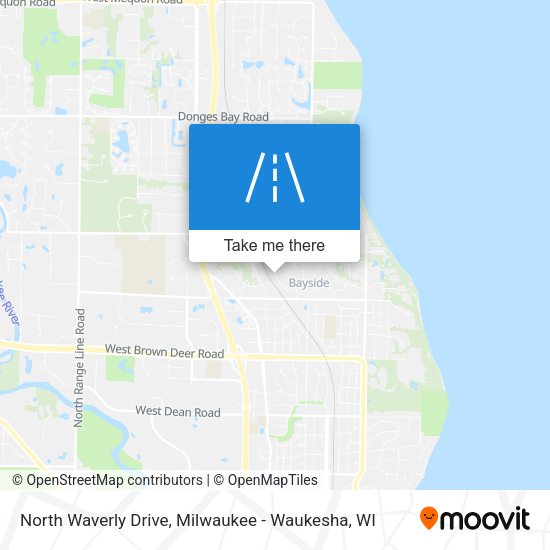North Waverly Drive map