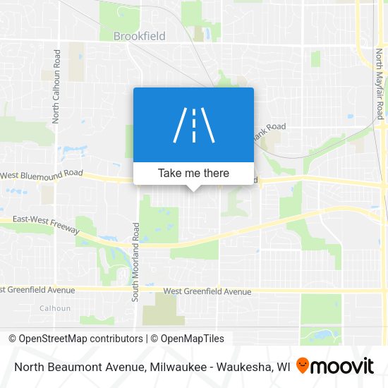 North Beaumont Avenue map