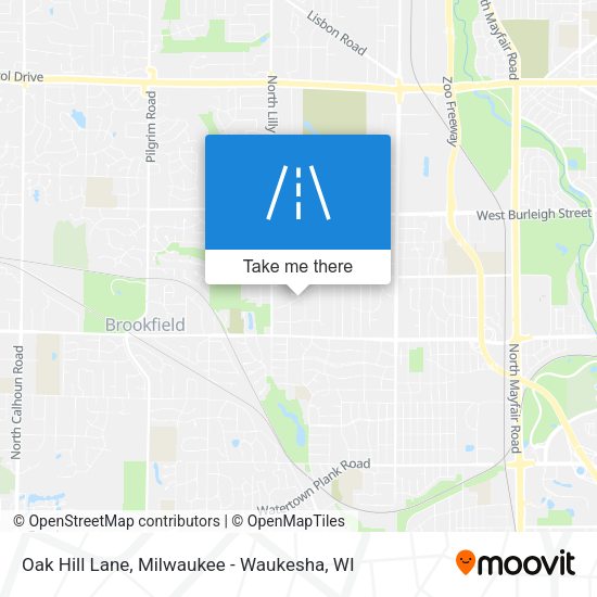 Oak Hill Lane map