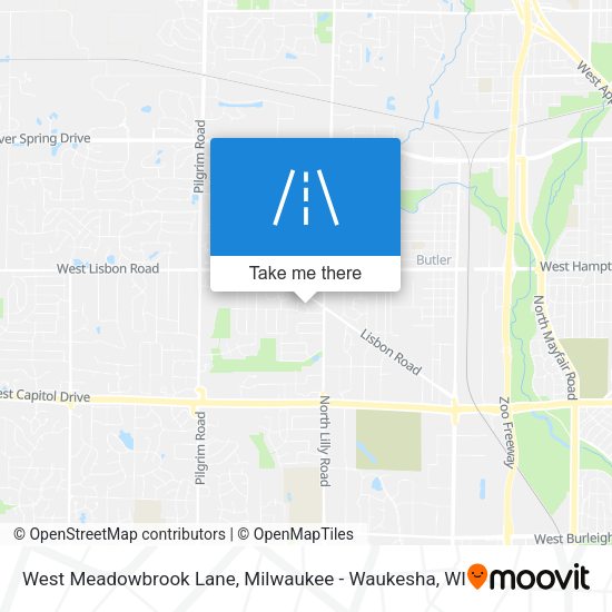 West Meadowbrook Lane map
