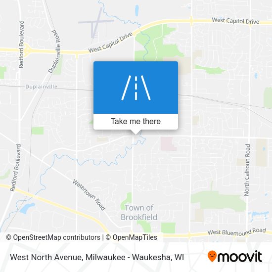 West North Avenue map