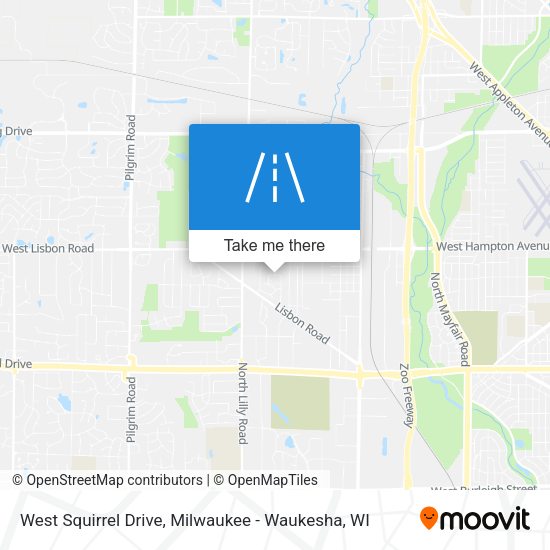West Squirrel Drive map
