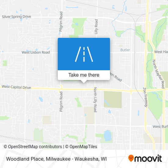 Woodland Place map