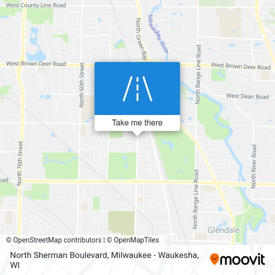 North Sherman Boulevard map