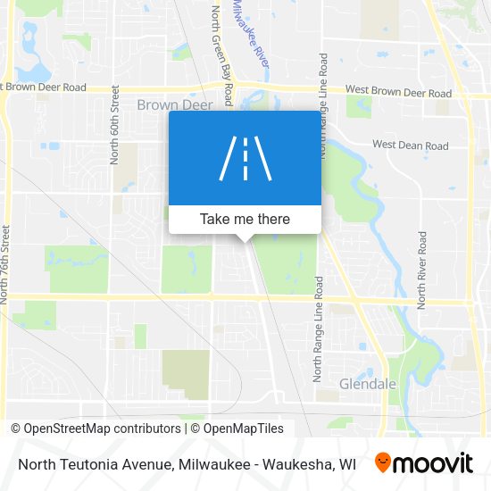 North Teutonia Avenue map