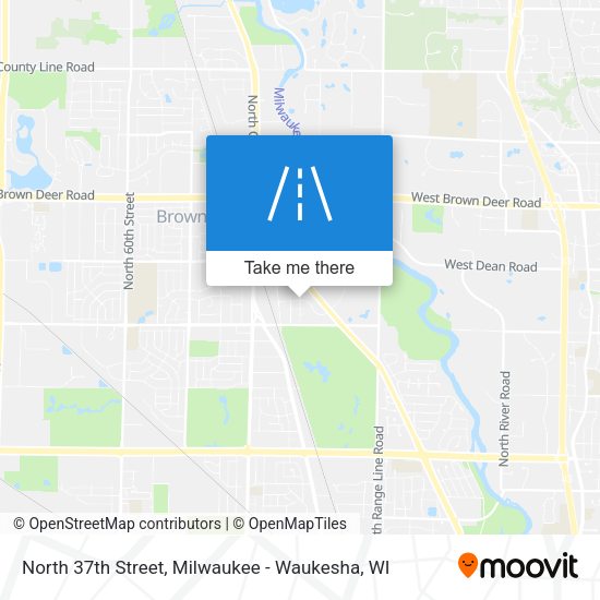 North 37th Street map