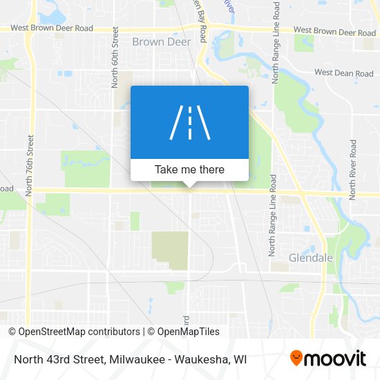 North 43rd Street map