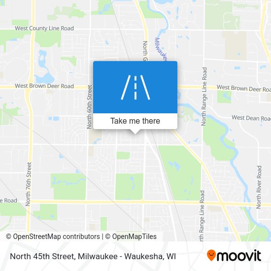 North 45th Street map