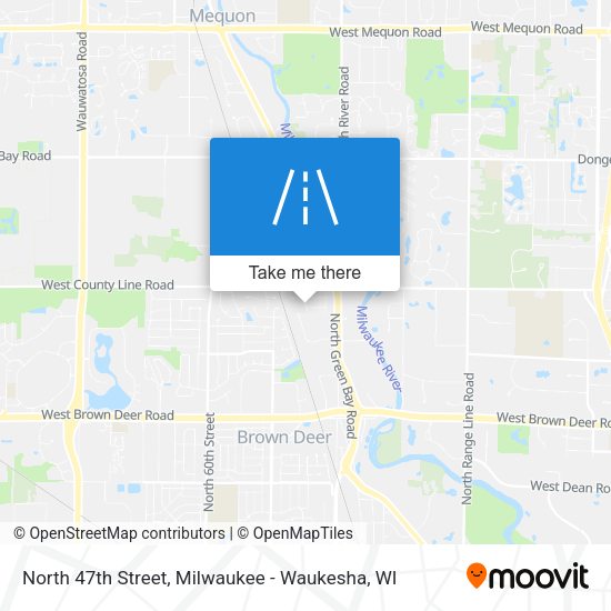 North 47th Street map