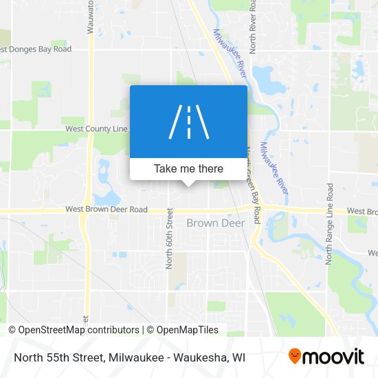 North 55th Street map