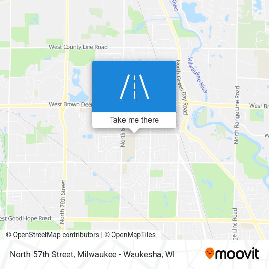North 57th Street map