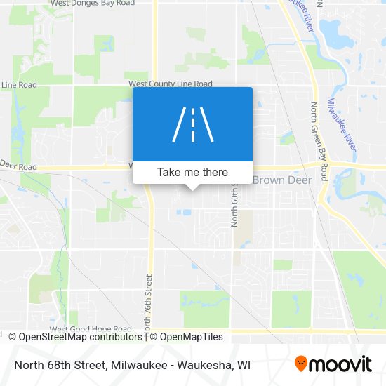 North 68th Street map