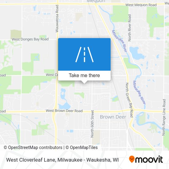 West Cloverleaf Lane map