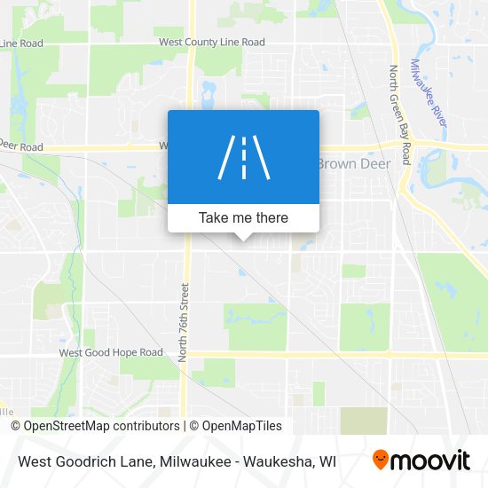 West Goodrich Lane map