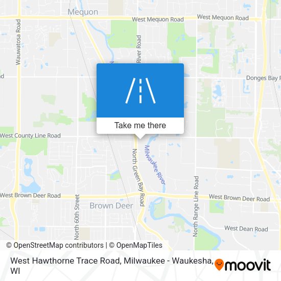 West Hawthorne Trace Road map
