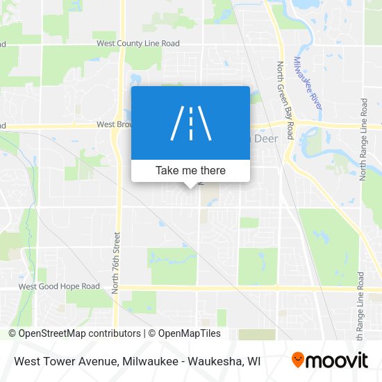 West Tower Avenue map