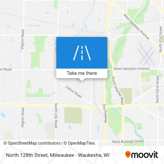 North 128th Street map