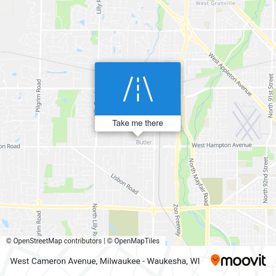 West Cameron Avenue map
