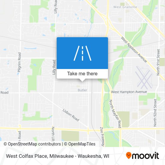 West Colfax Place map