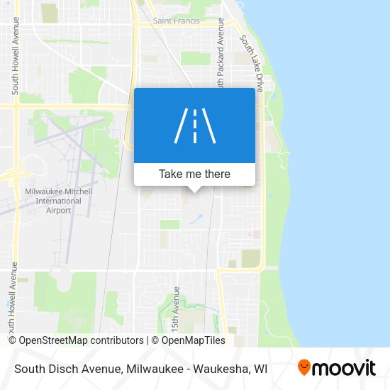 South Disch Avenue map