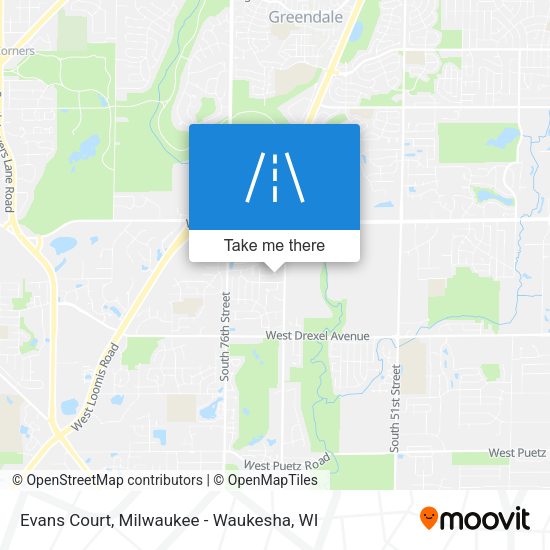 Evans Court map