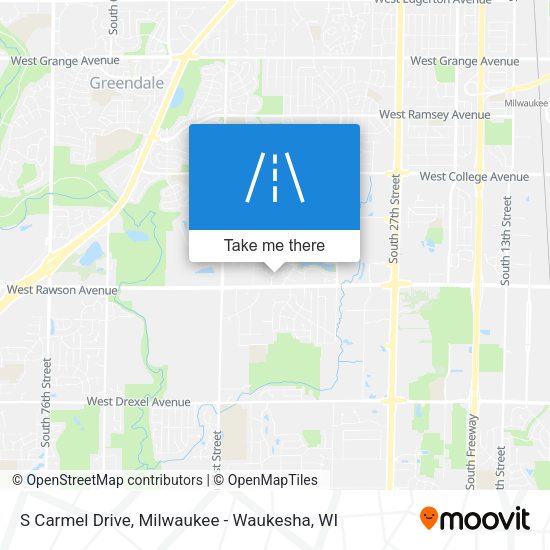 S Carmel Drive map