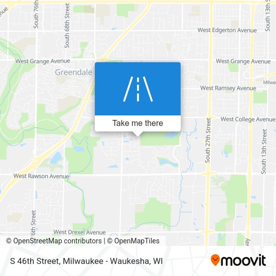 S 46th Street map