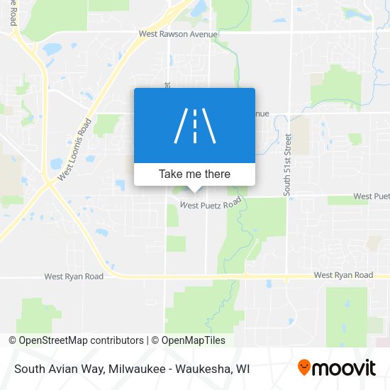 South Avian Way map