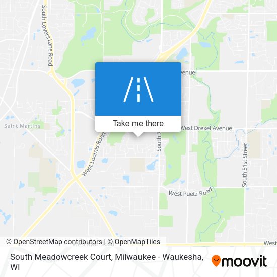 South Meadowcreek Court map