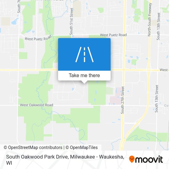 Mapa de South Oakwood Park Drive