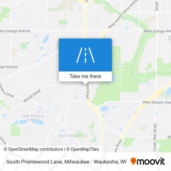 South Prairiewood Lane map