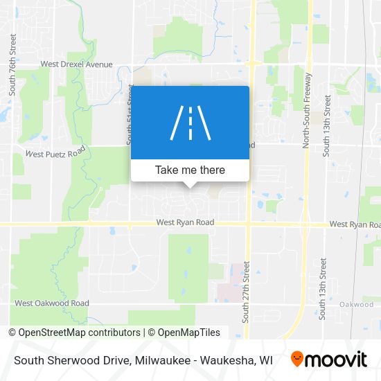 South Sherwood Drive map