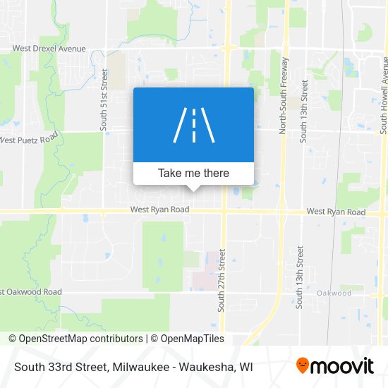 South 33rd Street map