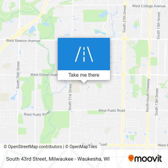 South 43rd Street map