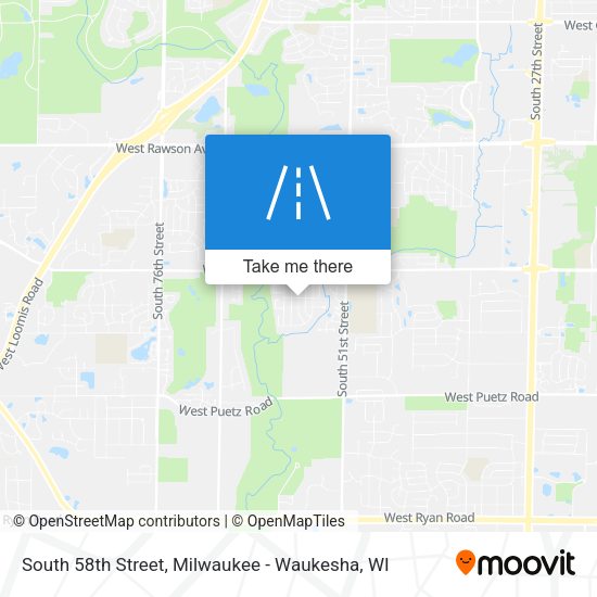 South 58th Street map