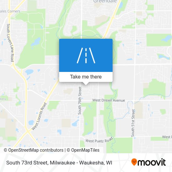 South 73rd Street map