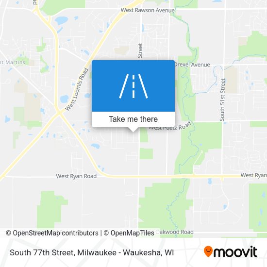 South 77th Street map