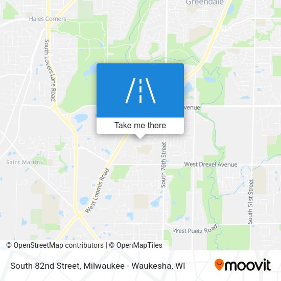 Mapa de South 82nd Street