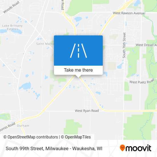 South 99th Street map