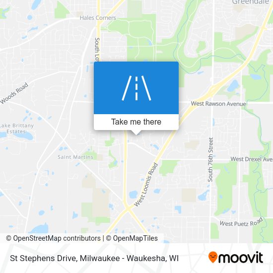 St Stephens Drive map