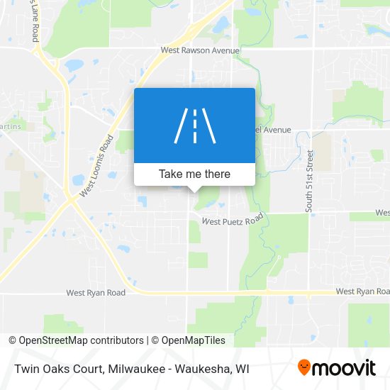 Twin Oaks Court map