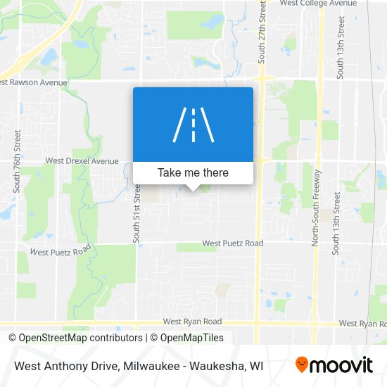Mapa de West Anthony Drive