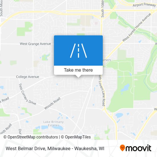 West Belmar Drive map