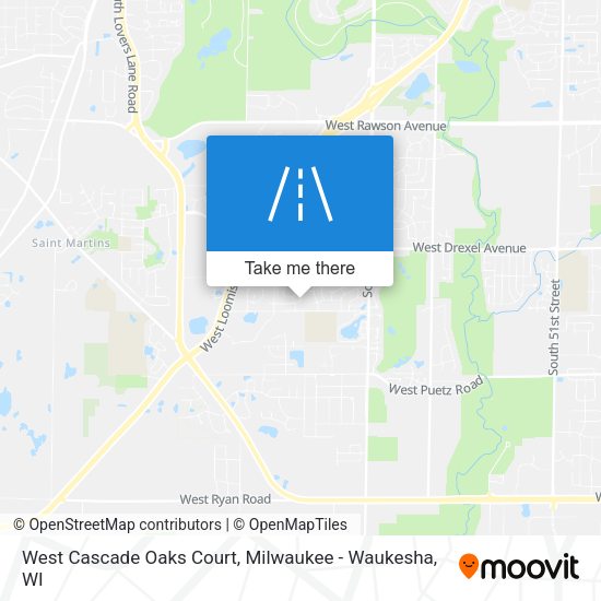Mapa de West Cascade Oaks Court