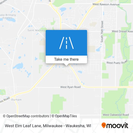 West Elm Leaf Lane map