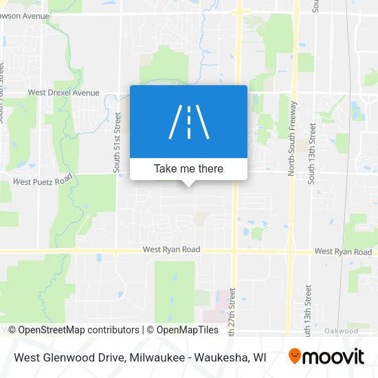 West Glenwood Drive map