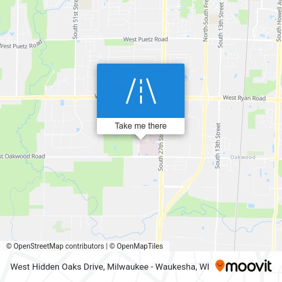Mapa de West Hidden Oaks Drive