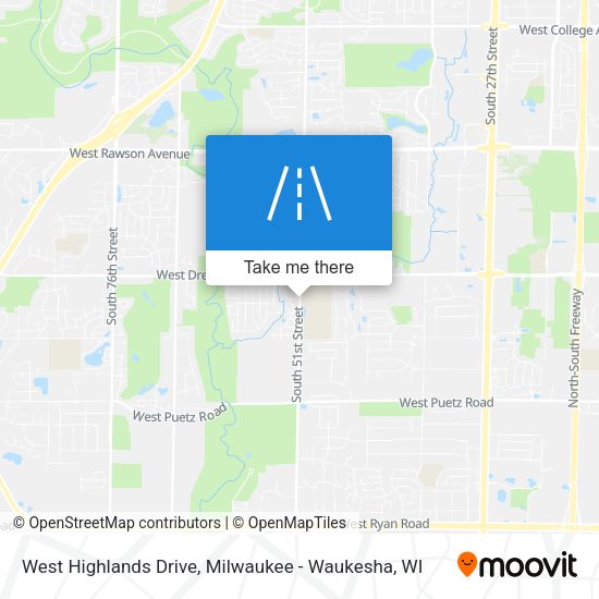 West Highlands Drive map