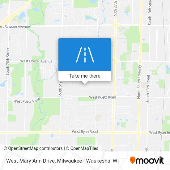 West Mary Ann Drive map